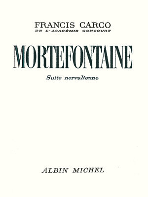 cover image of Mortefontaine
